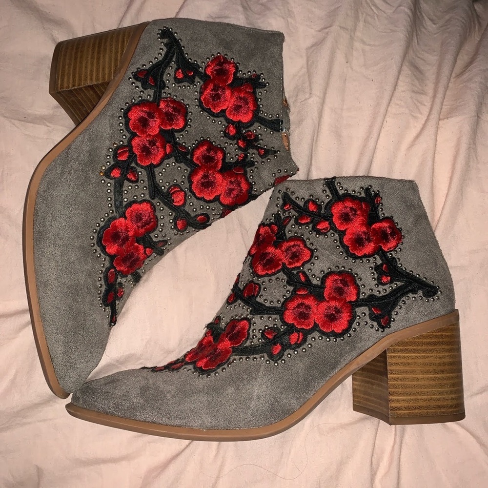 Jeffrey Campbell rose booties